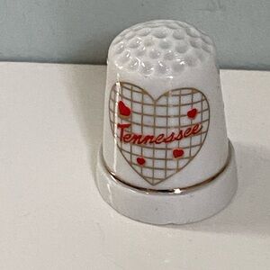 Tennessee Heart Thimble vintage ceramic souvenir